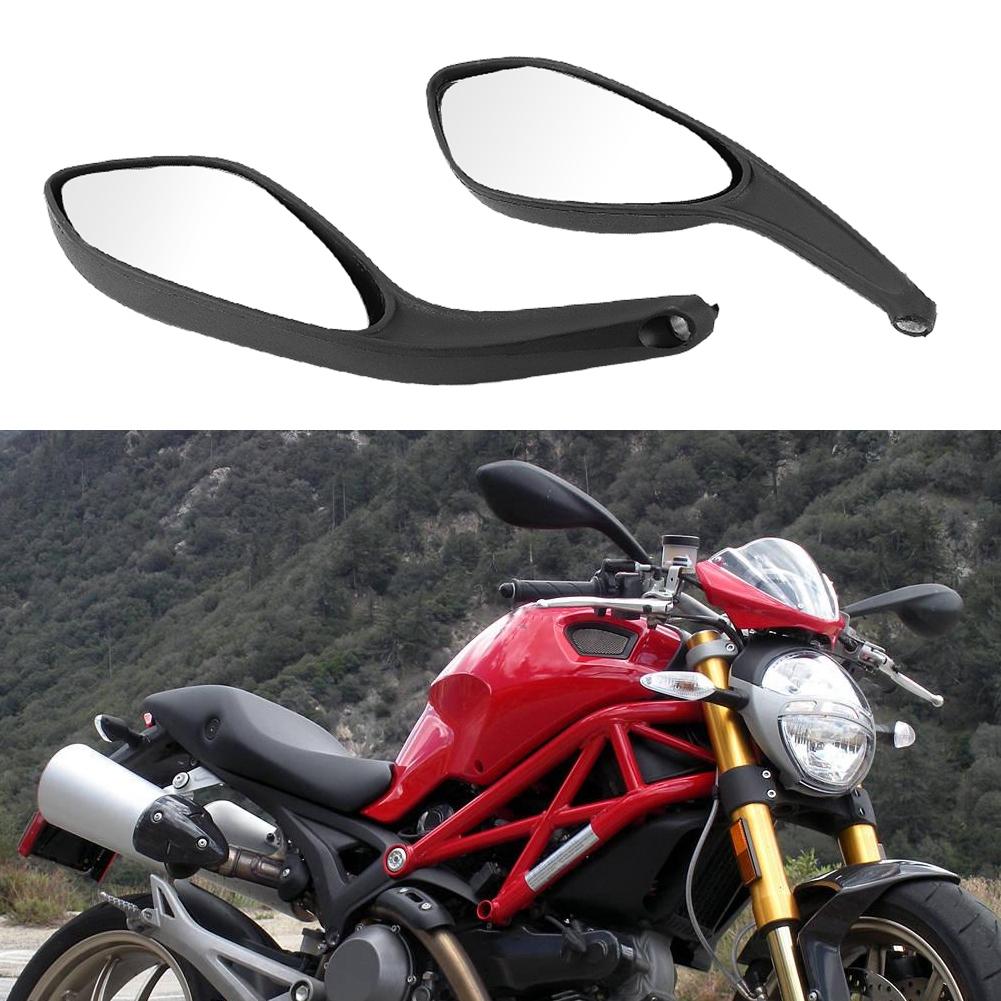 Motorcycle Mirrors, 2PCS ABS with Joint for Clr Wide Fit for 696 795 796 1100