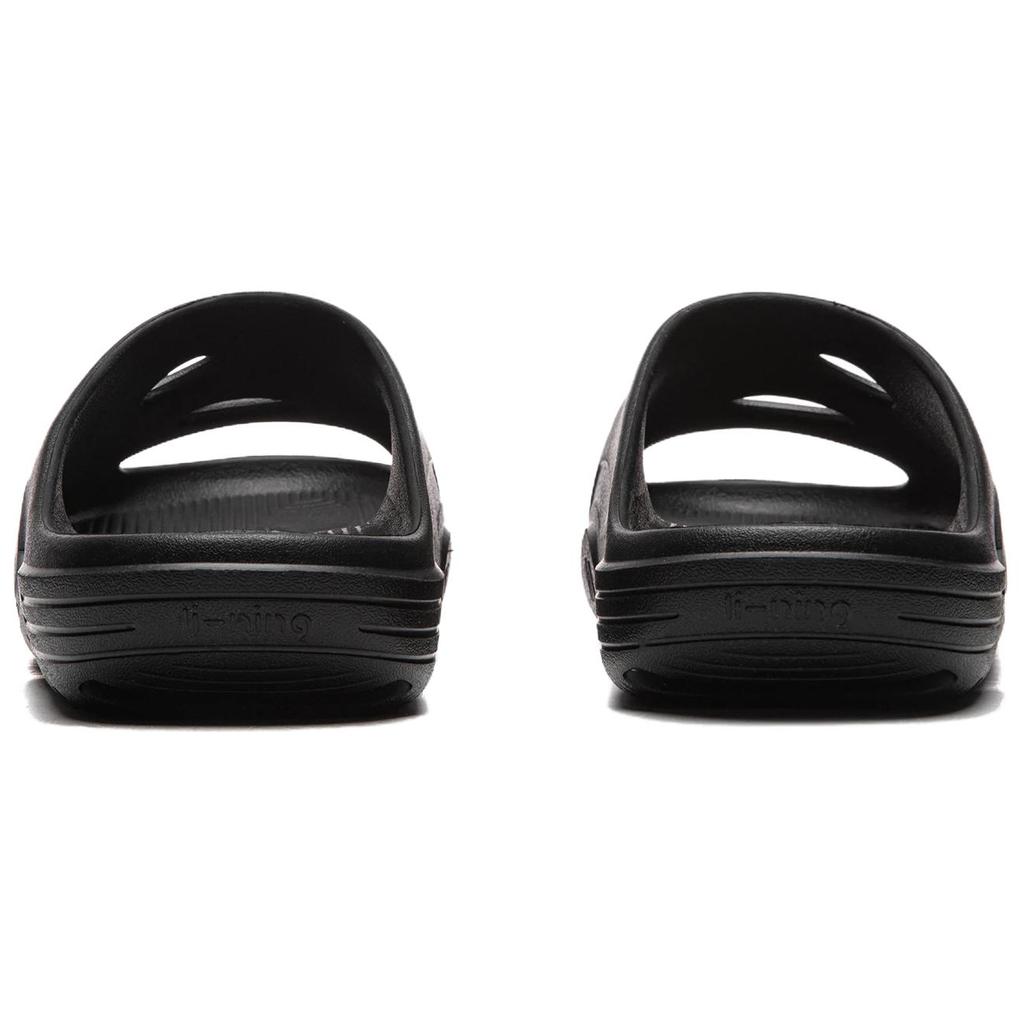 Li Ning Comfortable Versatile Slide Sandals Unisex Footwear Black AYCV001-6