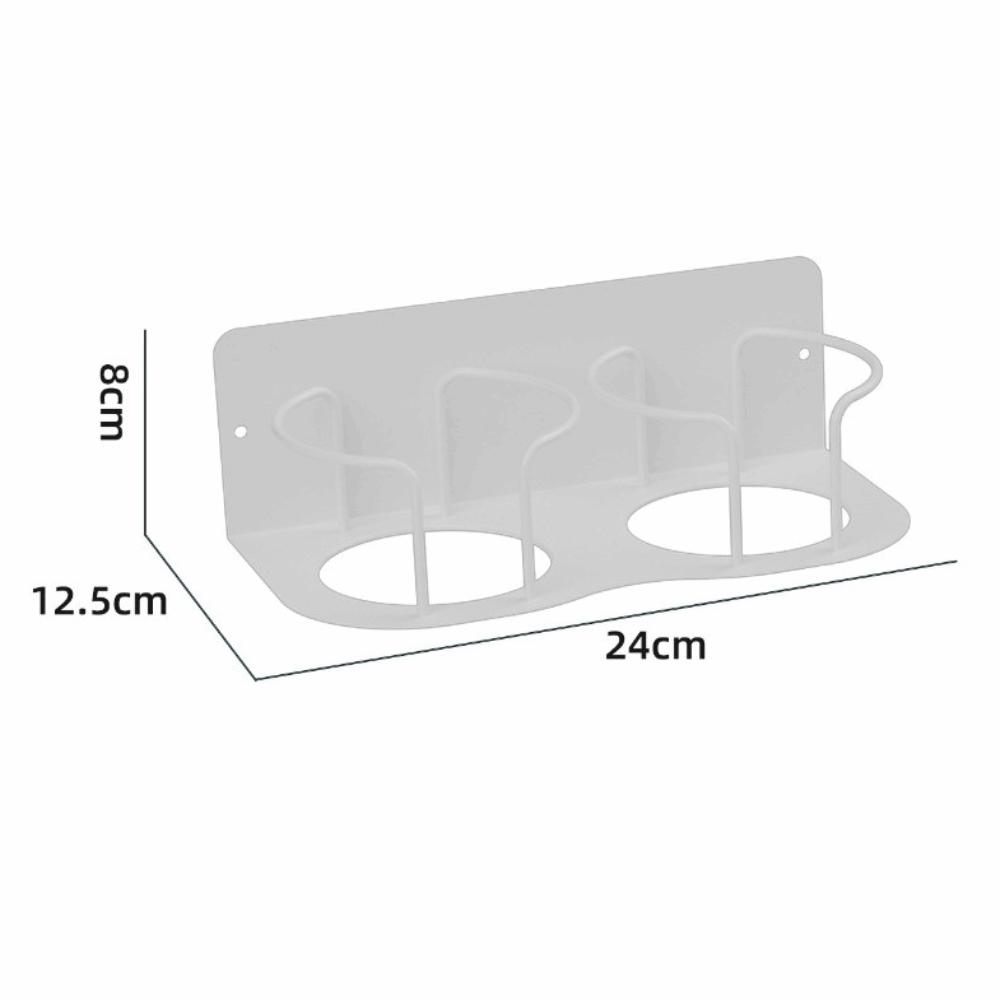 

2/3/4 Slot Magnetic Cup Holder Carbon Steel Fridge Storage Holder Kitchen Storage Rack Home Use White-2 Slots