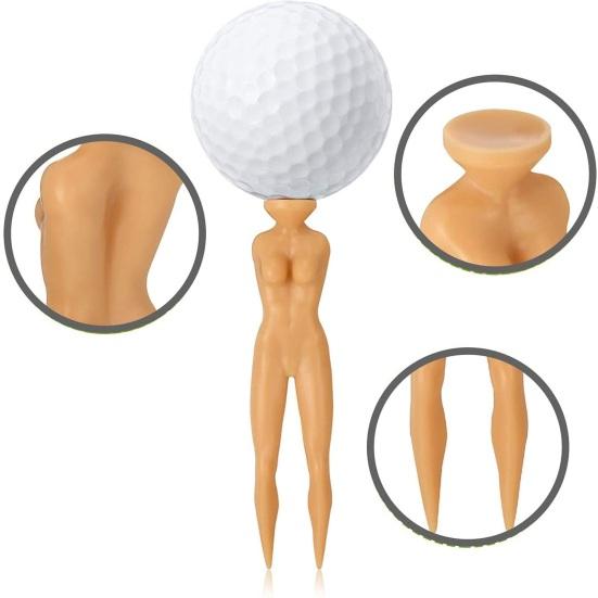 10Pcs Golf Tees Nude Shape Golf Spikes Multi-Function Easy Installation Golf Plastic Tees Golf Accessories
