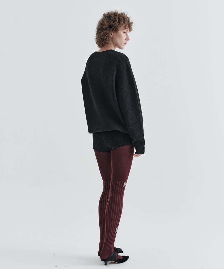 EZIO WOMEN W Plain Round Knit_Black