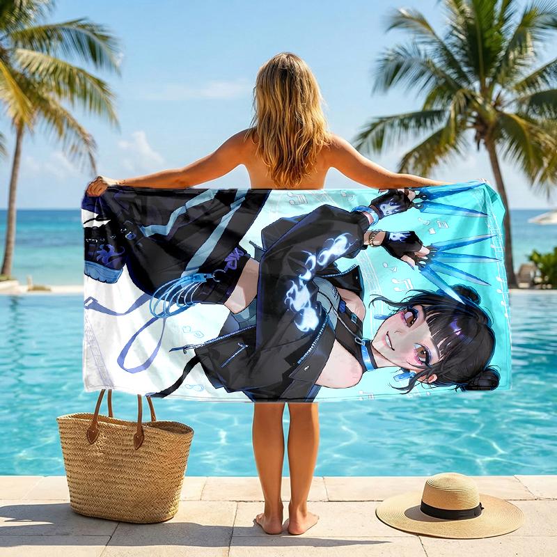 Kpop Hunter Fashion Beach Towel: Ideal for Summer Adventures Soft, absorbent and quick drying suitable for swimming and bathing