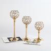 Table Centerpiece Metal Glass Candle Holder 1Pcs Gold Silver Tealight Candlestick for Birthday Party Decor