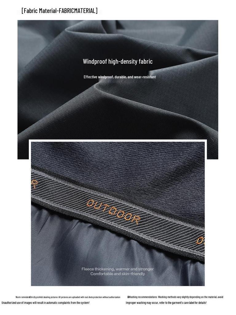 Autumn Outdoor Men's Waterproof and Windproof Mountaineering Jacket with Logo Print, Couple Style, Plus Size, Water-Repellent Fabric.