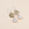 Rainbow Moonstone Gemstone 925 Sterling Silver Jewelry Handmade Earrings 2.20" EE-44-29