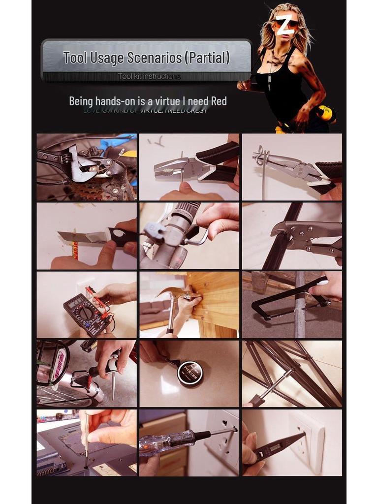 100-Piece Electric Drill & Tool Set with Carrying Case - Essential Household Kit with Free Shipping