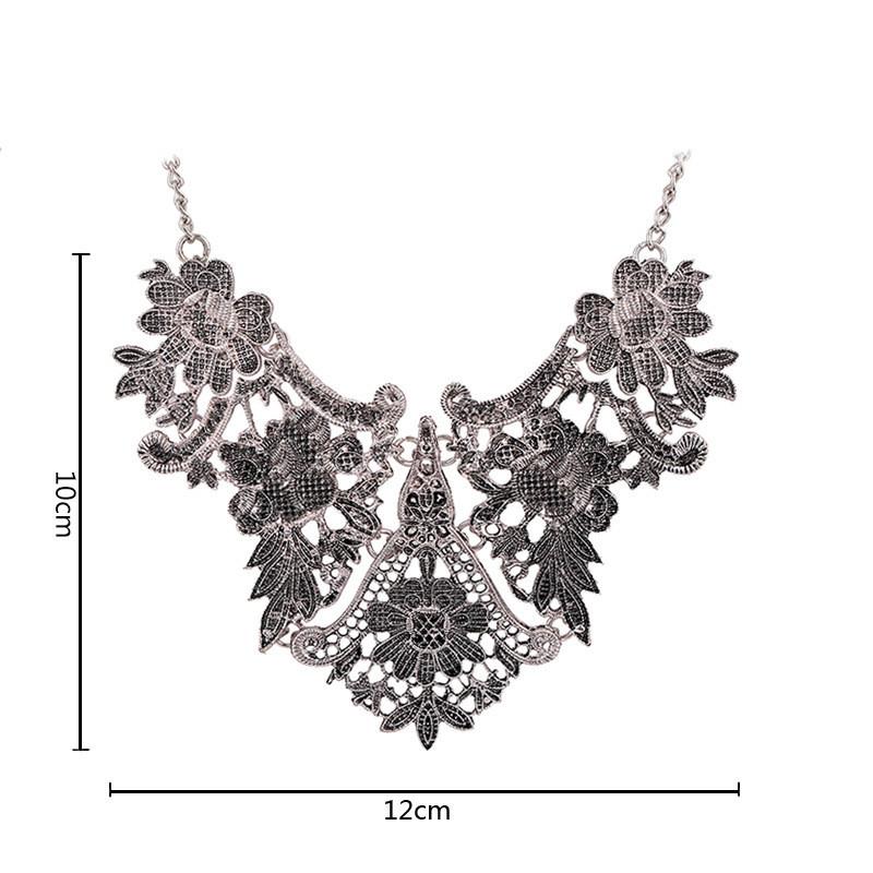 Retro European Alloy Floral Choker With Pendant For Women And Special Events