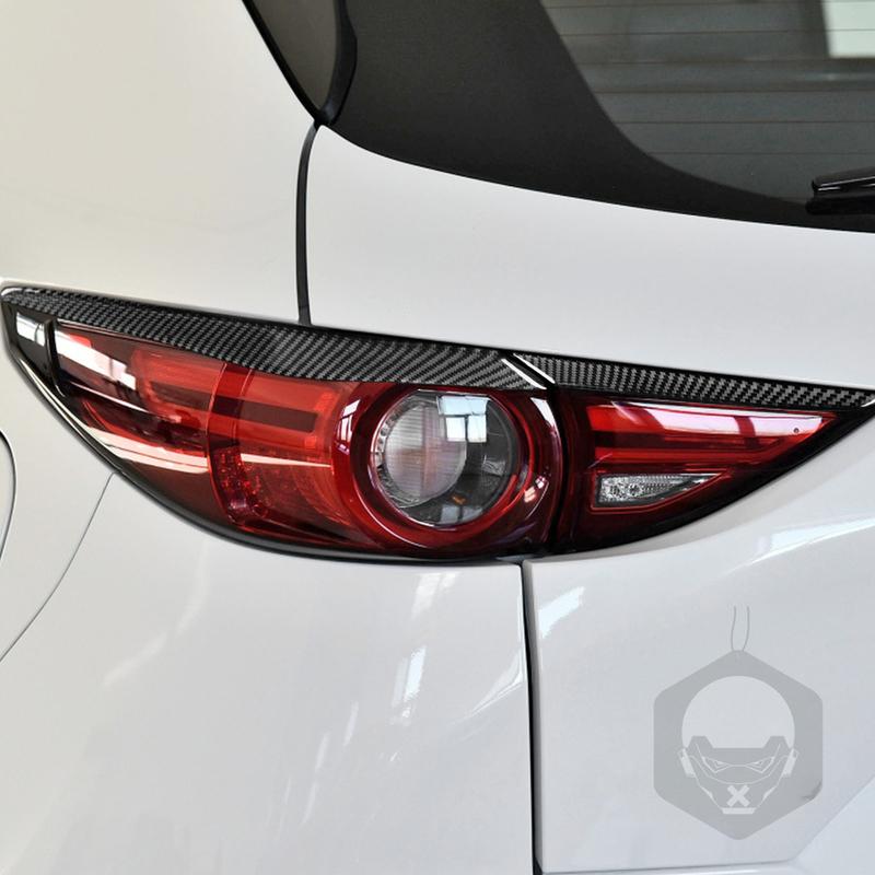 For Mazda CX5 2012-2017Car Accessories Carbon Fiber Rear Lamp Trail Light Eyelid Eyebrow Cover Trim Sticker Styling Modification