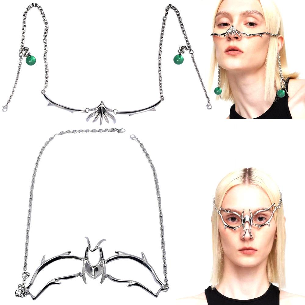 Punk Irregular Metal Mask Trendy Mechanical Bloodshed Mask For Women Men Halloween Ball Party Paty Mask Jewelry Accessories