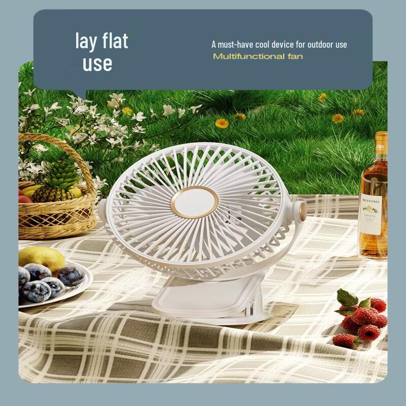 LISM Portable Clip-On Fan with LED Light