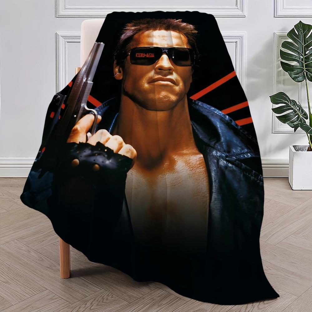 Coperta Morbida Film Commando di Schwarzenegger Tappeto Morbido per Pisolino su Divano per Soggiorno Caldo Ufficio Camera da Letto Compleanno Casa Viaggio Regali per Bambini
