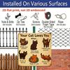 2D Flat, 1pc Vintage Pet Aluminium Metal Plaque, "Your Cat Loves You" Letter Sign, Home Wall Decor Plaque for Living Room Office Hallway, Perfect
