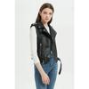 Herbst Streetwear Damen Weiche Weste Übergröße Lammfell Reversmantel Moto Biker Weste Jacke