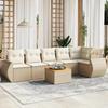 VidaXL Garden Lounge Set with Cushions 7 Pcs, Patio Sofas, Furniture Set, Outdoor Terrace Furniture, Beige 3257346