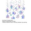 12 Pcs Mermaid Hanging Swirls Decoration Iridescent Mermaid Theme Party Garland Ocean Ceiling Streamer for Birthday Party Supplies