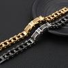 Biker Jewelry Worn Look Bicycle Chain Men's Bracelets Vintage Black Stainless Steel Motorcycle Bicycle Wear CZ Bracelet For Men