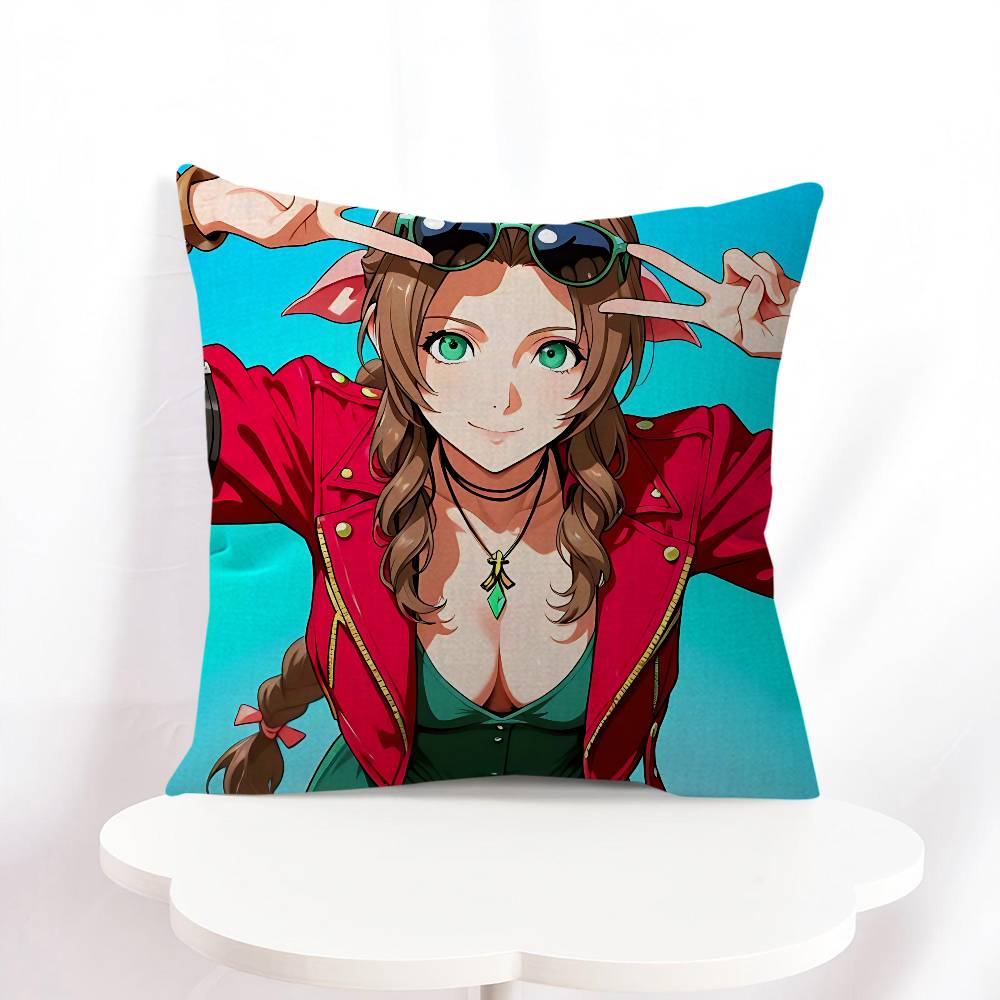 

A-Aerith Gainsborough Pillow Anime Pillow Sofa Bed Head Pillow Cover Cushion Cover 45x45 Cm Fashion 16x16Inch