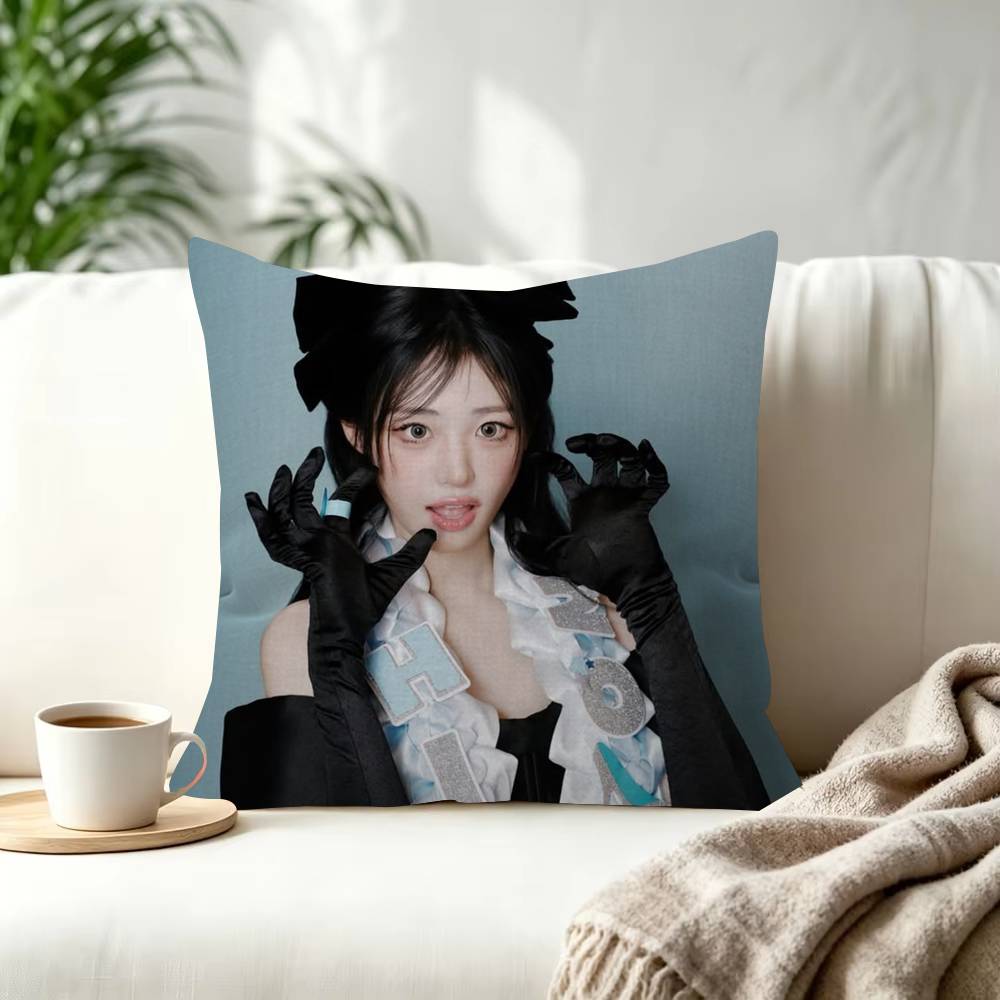 Idol Kpop QWER HHina  Trendystyle decorative throw pillow cover insert not included fauxembroidery design