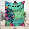 Love Letter To Dad Flannel Blanket-Soft and Suitable for Sofas,Beds,Offices,Travel,All Seasons,Great Gift for Holidays and Birthdays.