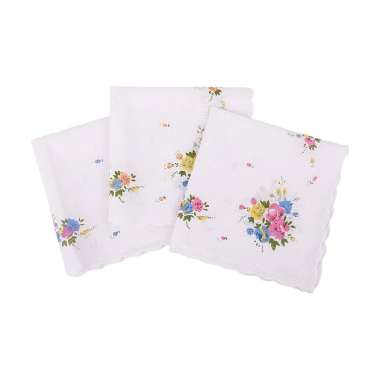 Breathable Cotton Bridal Handkerchief Delicately Woven Lace Accents Suitable for Sensitive Skin