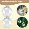 Practical-15 PCS Round Clear Christmas Balls Fillable DIY Christmas Tree Balls Made Of Plastic Christmas Balls Tree Decorations