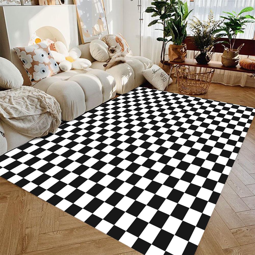 Geometry Ripple Lines Carpet for Living Room Luxury Bedroom Floor Mat Non Slip Bathroom Area Absorbent Foot Pad Home Decor Rug