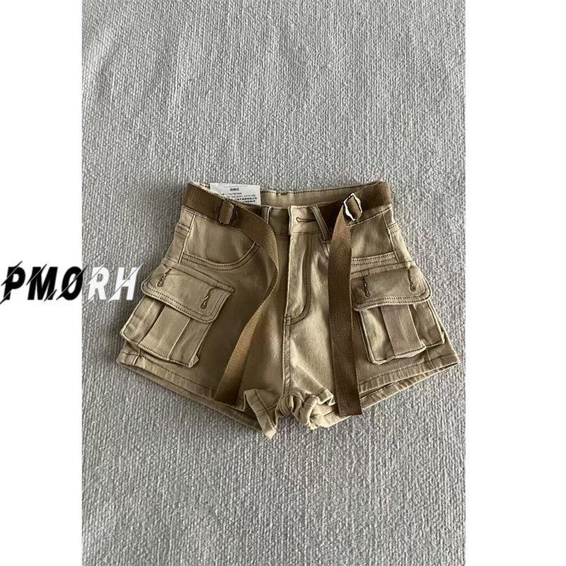 Women's Summer Khaki Denim Shorts - Retro, Loose, Slimming, Versatile, Small Size