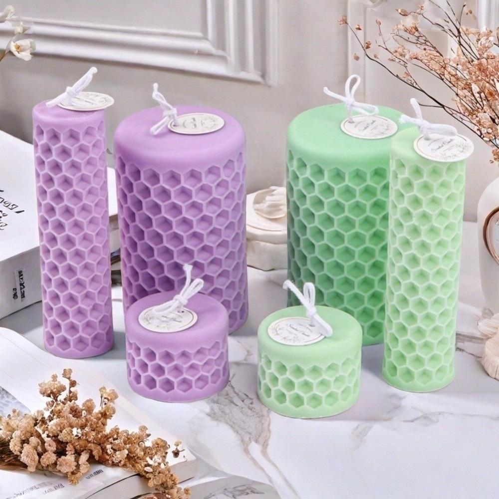 Concave Dot Honeycomb Candle Mold DIY Beehive Candle Mold Pillar Candle Mold Scented Candle Making