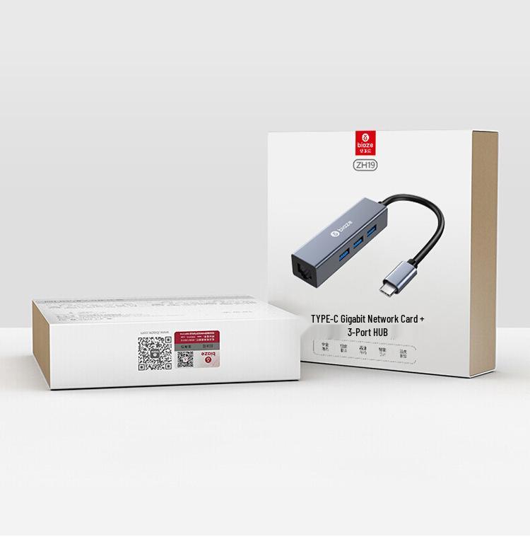 Biaze USB-C To RJ45 Gigabit Ethernet Adapter for Laptop