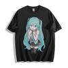 Hatsune Miku Playful Wink T-Shirt - Charming Anime Flair Unisex Tee
