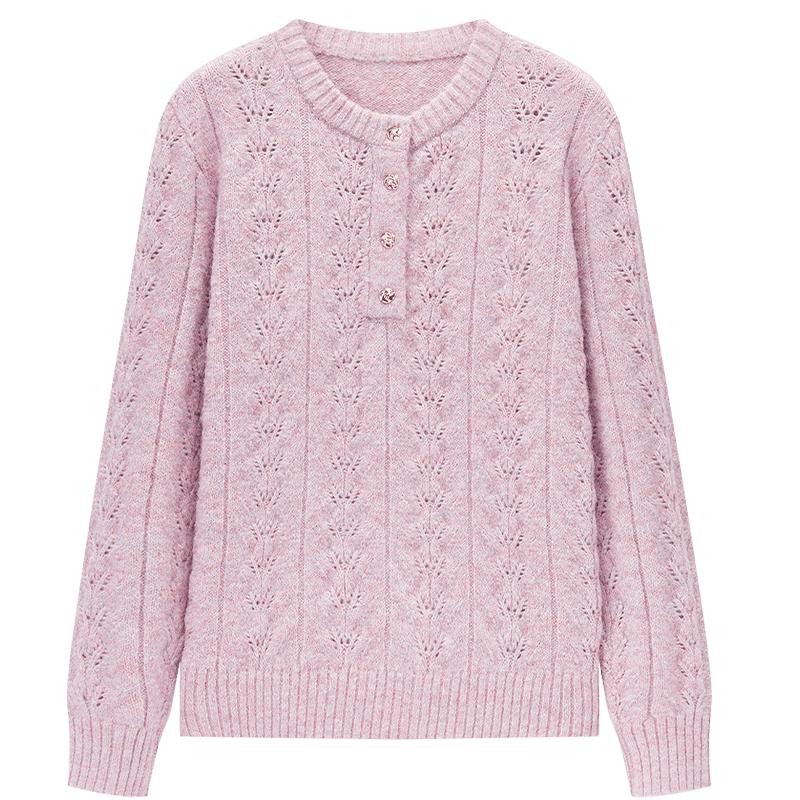 Women's Loose Fit Round Neck Knit Sweater