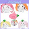 Schattig Aardbeien Konijn Pluche Speelgoed Sleutelhanger Fruit Transformatie Pop Tas Hanger
