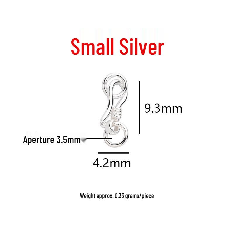 S925 Sterling Silver Fish Hook Clasp for Jewelry Making - Retro Bead Stringing & Necklace DIY Accessories