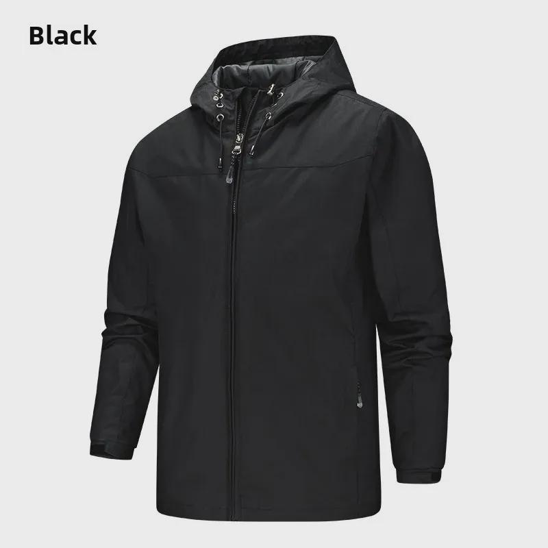 Unisex Waterproof Hooded Jacket for Outdoor Activities with Logo Printing