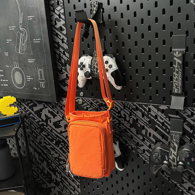 Textured Mobile Phone Bag, Male And Female Students, Kettle Bag, Umbrella Bag, Two-Layer Shoulder Messenger Bag, Going Out For A Walk