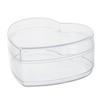 Recipient Acrilic Inimă/Rotund Cutie Acrilică Transparentă Organizator cu Capac Cutii de Depozitare Inimă/Rotunde pentru Bomboane Pastile Unghii Mărgele