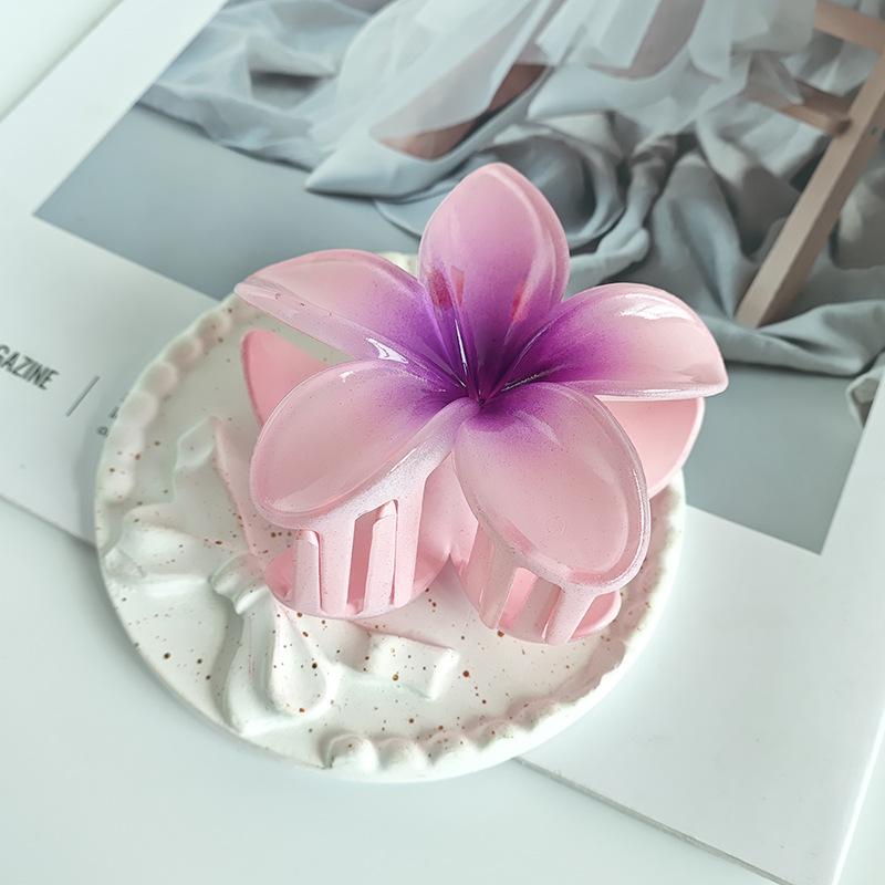 Red Flower Hair Clips For Women Trendy Sweet Hair Claws Crab Clamp Barrettes Mujer Hawaiian Headwear Girls Hair Accessories