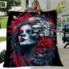 1pc Day of the Dead Blanket Soft and Warm Home Decor Gift for All Seasons Perfect for Couch, Living Room, Travel .K030