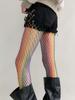 Punk Fishnet Stockings Y2K Accessories Girl Sexy Large Mesh Colorful Tights Gothic Lolita Sheer Slim Pantyhose Jk Long Socks