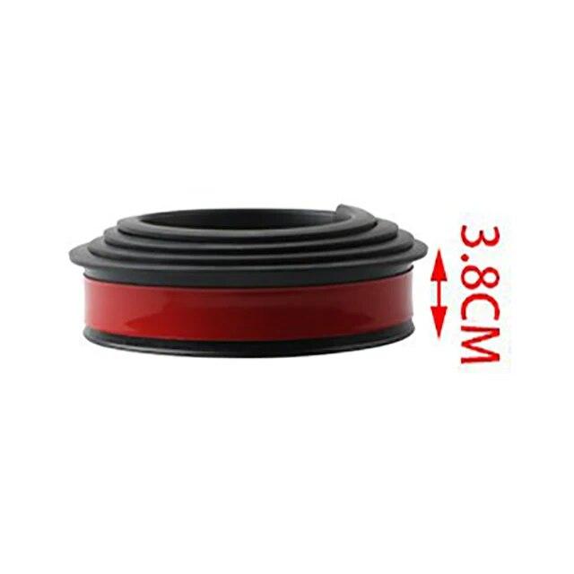 Universal Black Carbonfiber Fender Flare Car Wheel Eyebrow Rubber Protector Strip Guard Wheel-arch Trim Arch Extender Decoration