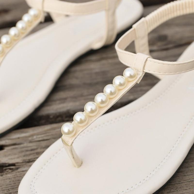 Fashion 2025 The New Summer Sandals Women Fashion Casual Beach Outdoor Flip Flop Sandals Metal Decoration Ladies Flat Shoes Plus Size