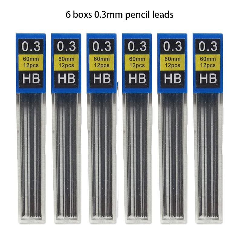 1-12Pcs 0.3 0.5 0.7 0.9 1.3 2.0mm HB Replacement Refill Leads Refill for Mechanical Pencil Drawing Automatic Pencils Stationery