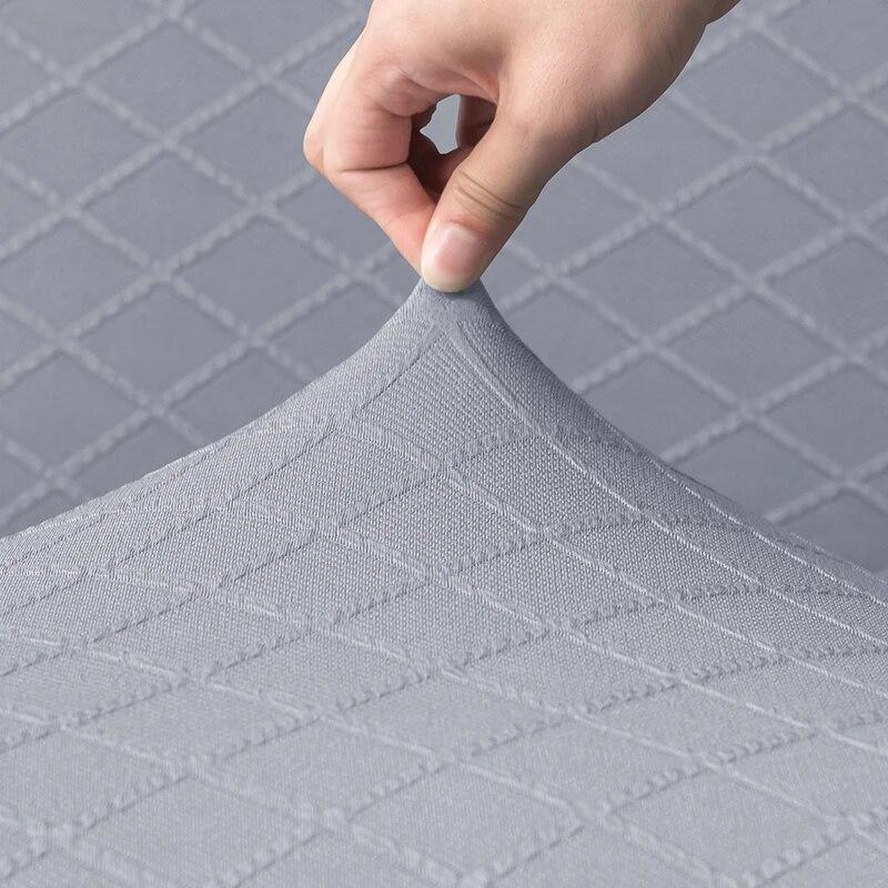 XL-Größe, Rhombus-Jacquard-Stretch-Stuhlbezug, hohe Rückenlehne, elastische Bezüge für Esszimmer, Küche, schmutzabweisender, kratzfester Sitzbezug