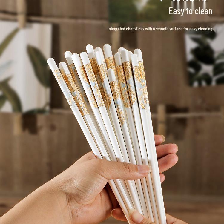 2025 Non-Slip Ceramic Chopsticks & Rice Spoon Set: Stylish, Light, High Temp Resistant Porcelain for Home
