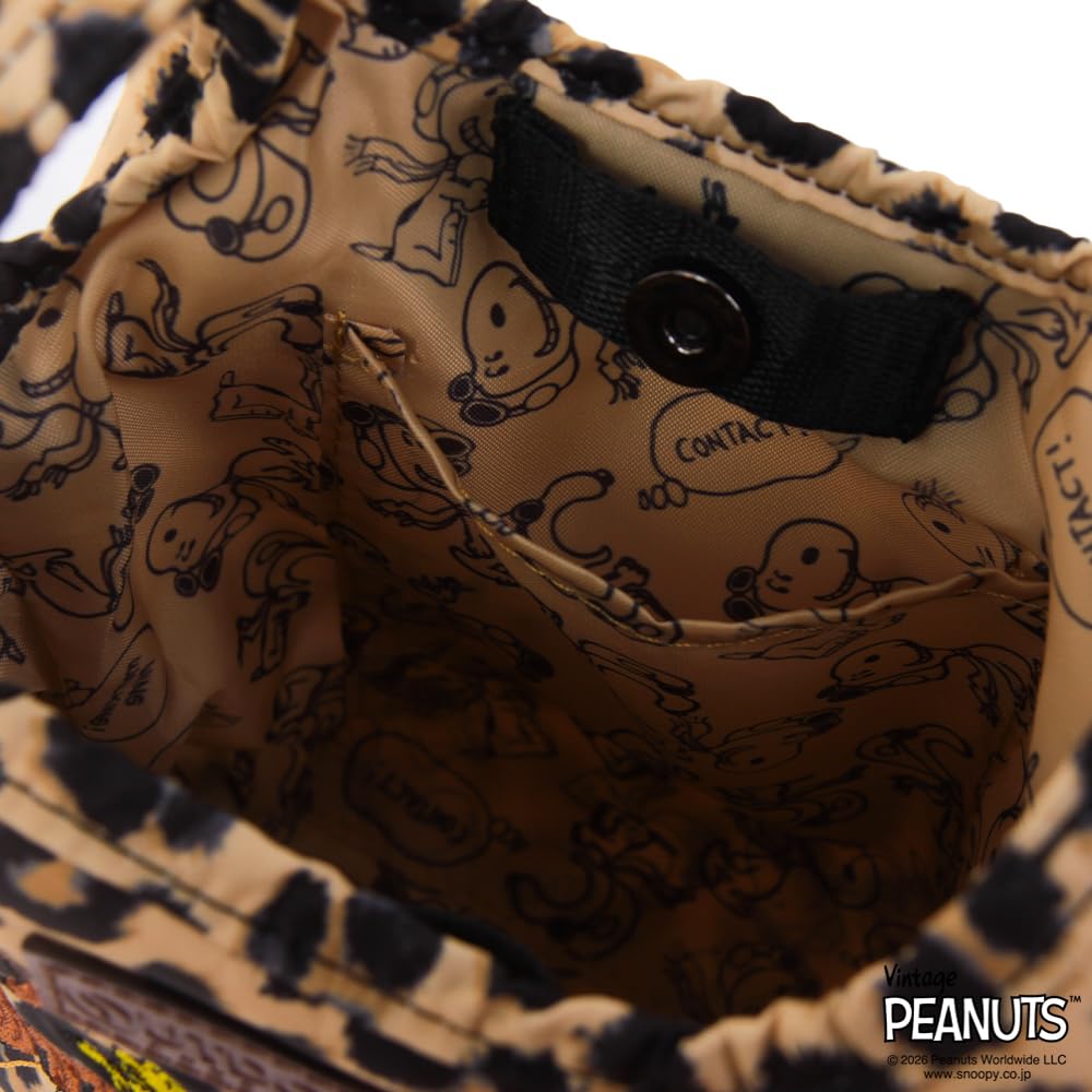 Collection Snoopy Mini Shoulder Bag ODB039 Leopard Print OUTDOOR PRODUCTSPEANUTS