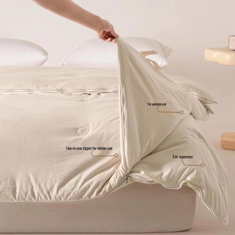 Brangdy All-Season Soybean Fiber Zippered Duvet