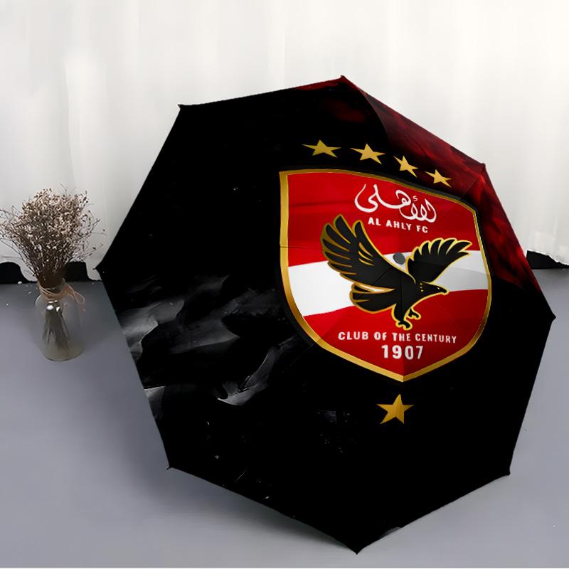1pc Al Ahly FC Umbrella, Sun Protection, And UV Shielding. It Has Eight Sturdy Ribs for Outdoor Use And Perfect As a Holiday Gift