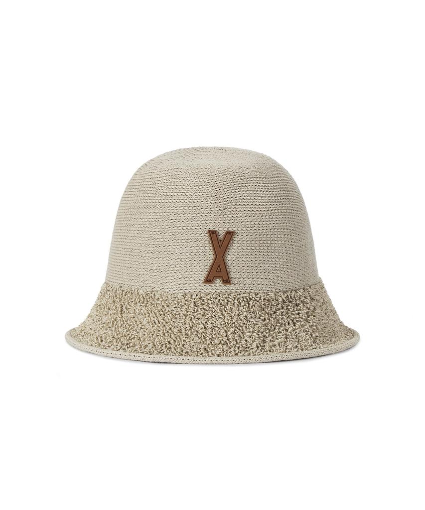 Bajal Va Patch Towel Bucket Hat Beige
