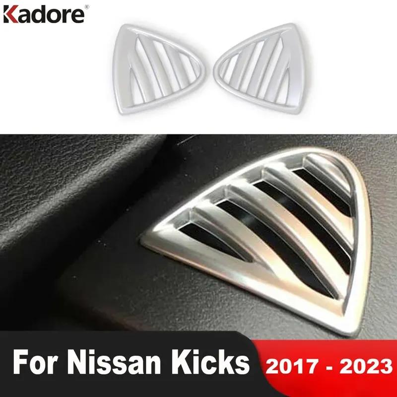Car Front Upper Air Condition Vent Outlet Cover Trim For Nissan Kicks 2017-     Matte Interior Accessories