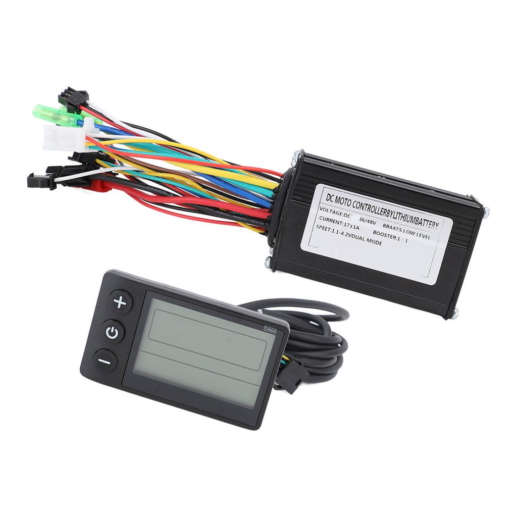 Zestaw do modyfikacji roweru elektrycznego Bateria litowa Kontroler silnika 3 tryby 17A z panelem wyświetlacza S866